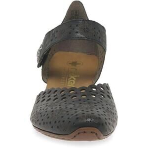 NWT Rieker Women's 43753 Mirjam Mary Jane Heels Leather Black 10-10.5 M US